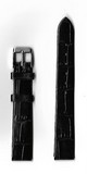 Ремень кожаный, 14 мм, Kroko (черный )