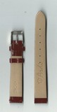 Ремень кожаный, 14 мм, Kroko (красный бордо)