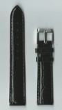 Ремень кожаный, 18 мм, Kroko (черный)