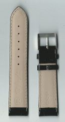 Ремень кожаный, 20 мм, Kroko (черный)
