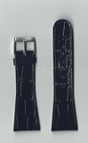 Ремень кожаный, 28 мм, Kroko (синий)